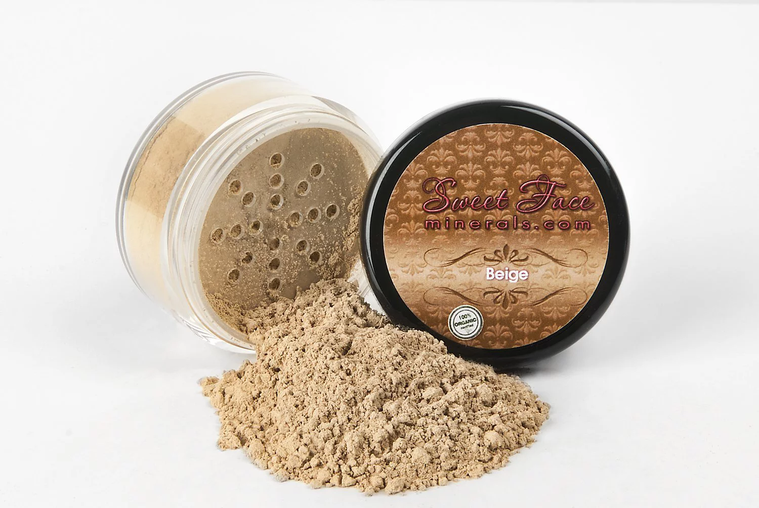 XXL KIT with CASE (BEIGE) Mineral Makeup Set Bare Face Matte Powder Foundation