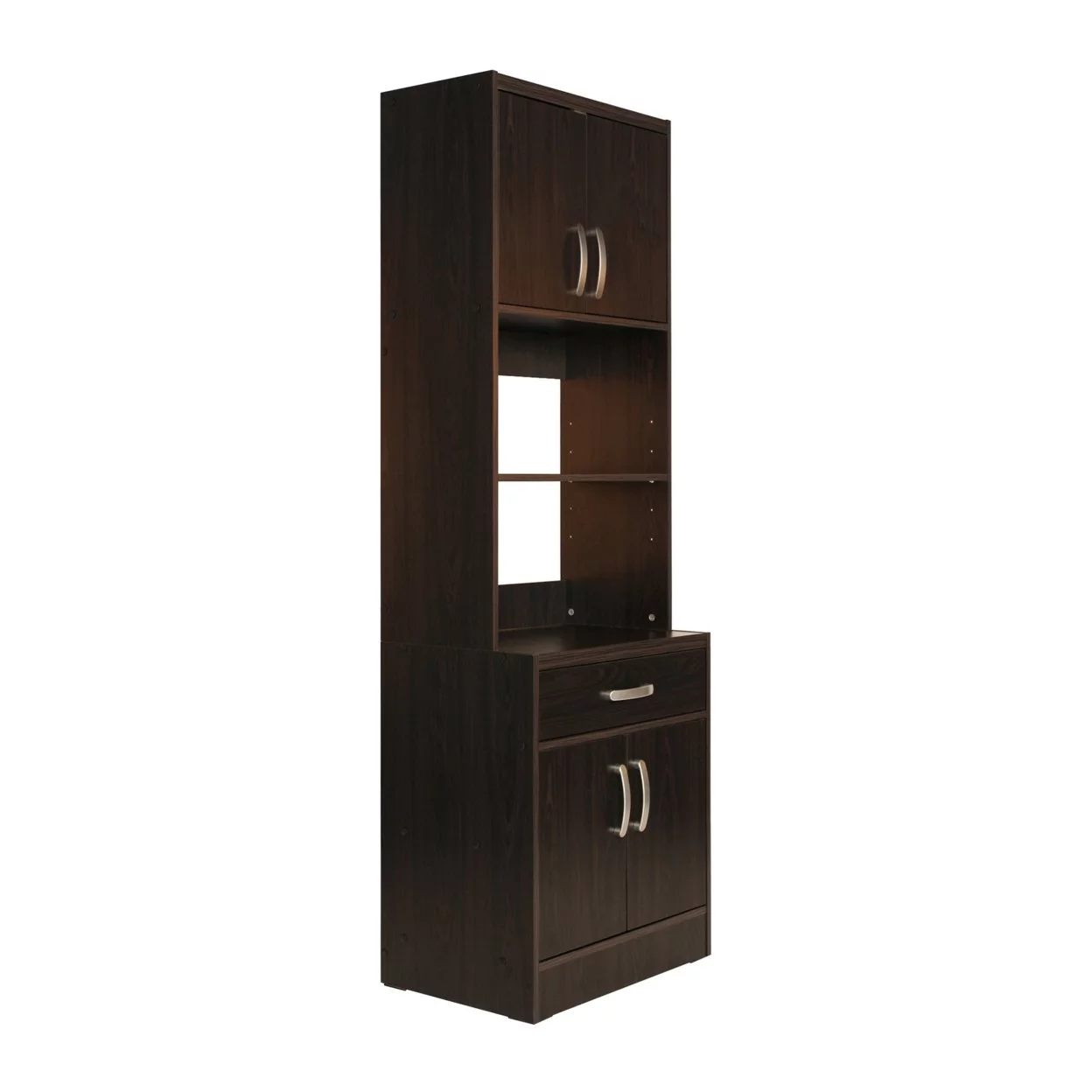 Home Furniture Indoor Shelby Tall Wooden Kitchen Pantry - Tobacco