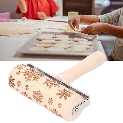 embossed rolling pin mini christmas texture pastrymade(snowflake)