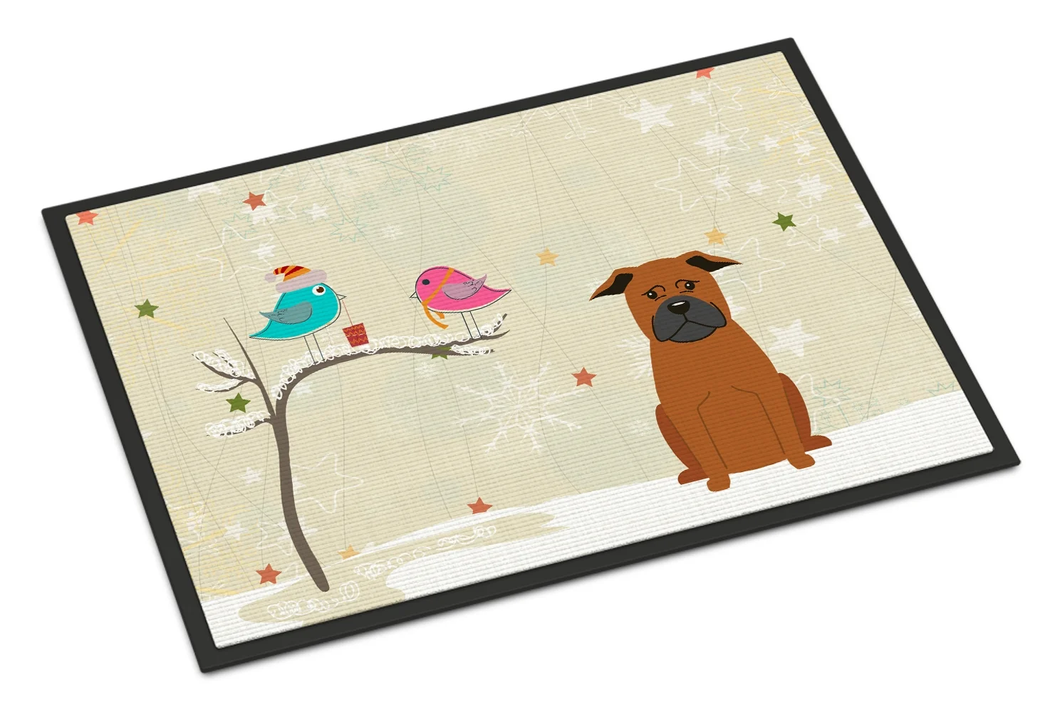 Christmas Presents between Friends Chinese Chongqing Dog Door Mat