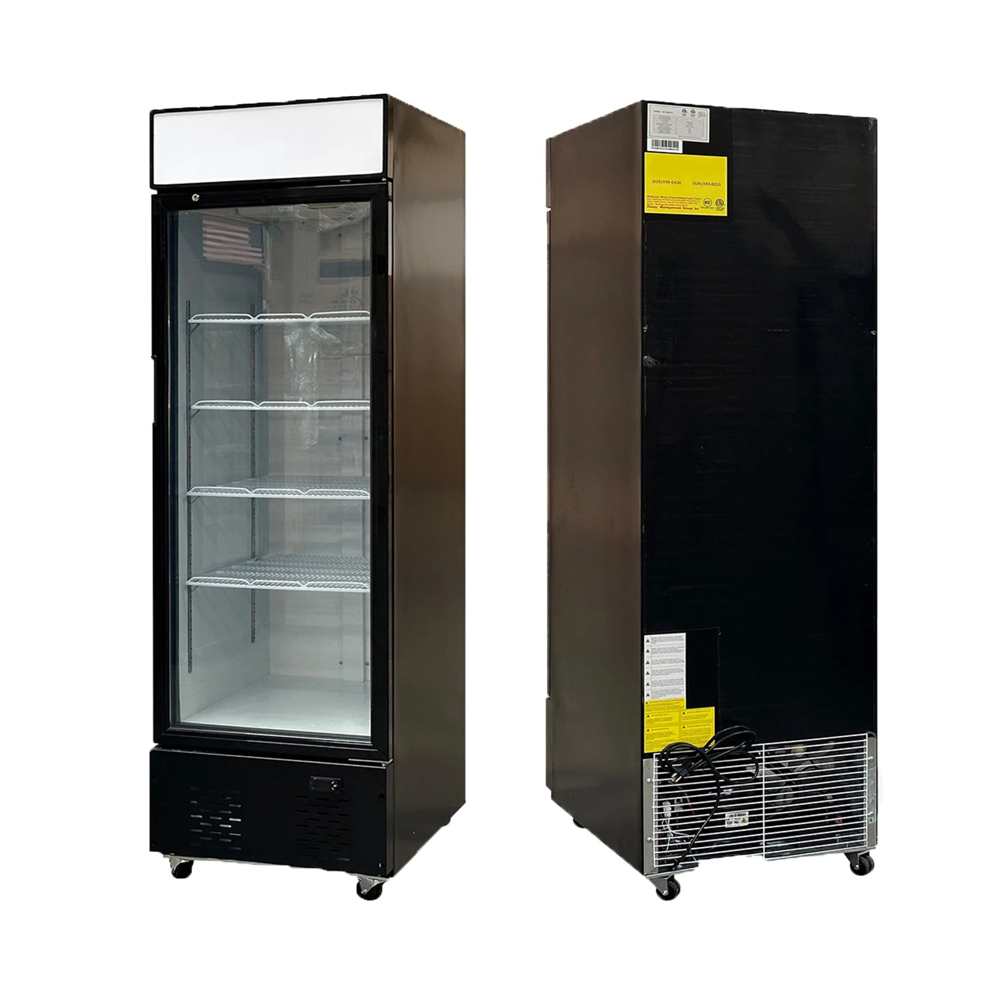 24 in. Commercial Merchandiser Glass Door Display Refrigerator Cooler 15.8 Cu. ft.