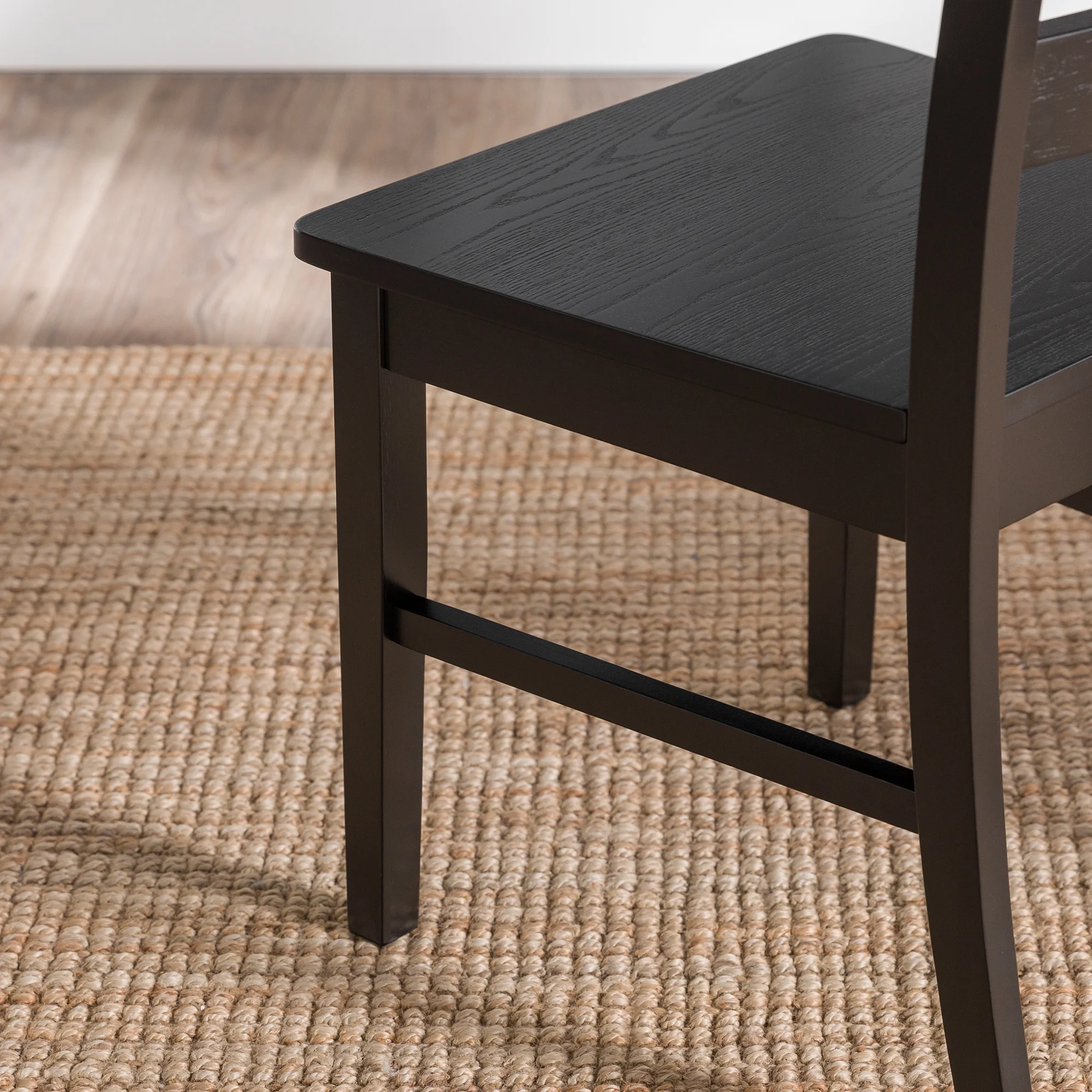 Walker Edison Modern Farmhouse Dining Chair, Set of 2, Black