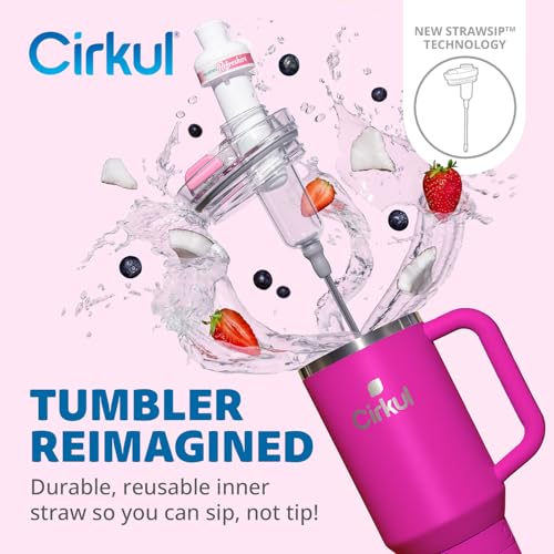 Cirkul 40oz. Carbon Stainless Steel Tumbler with Handle, All-Day StrawSip™, Double-Wall Insulated