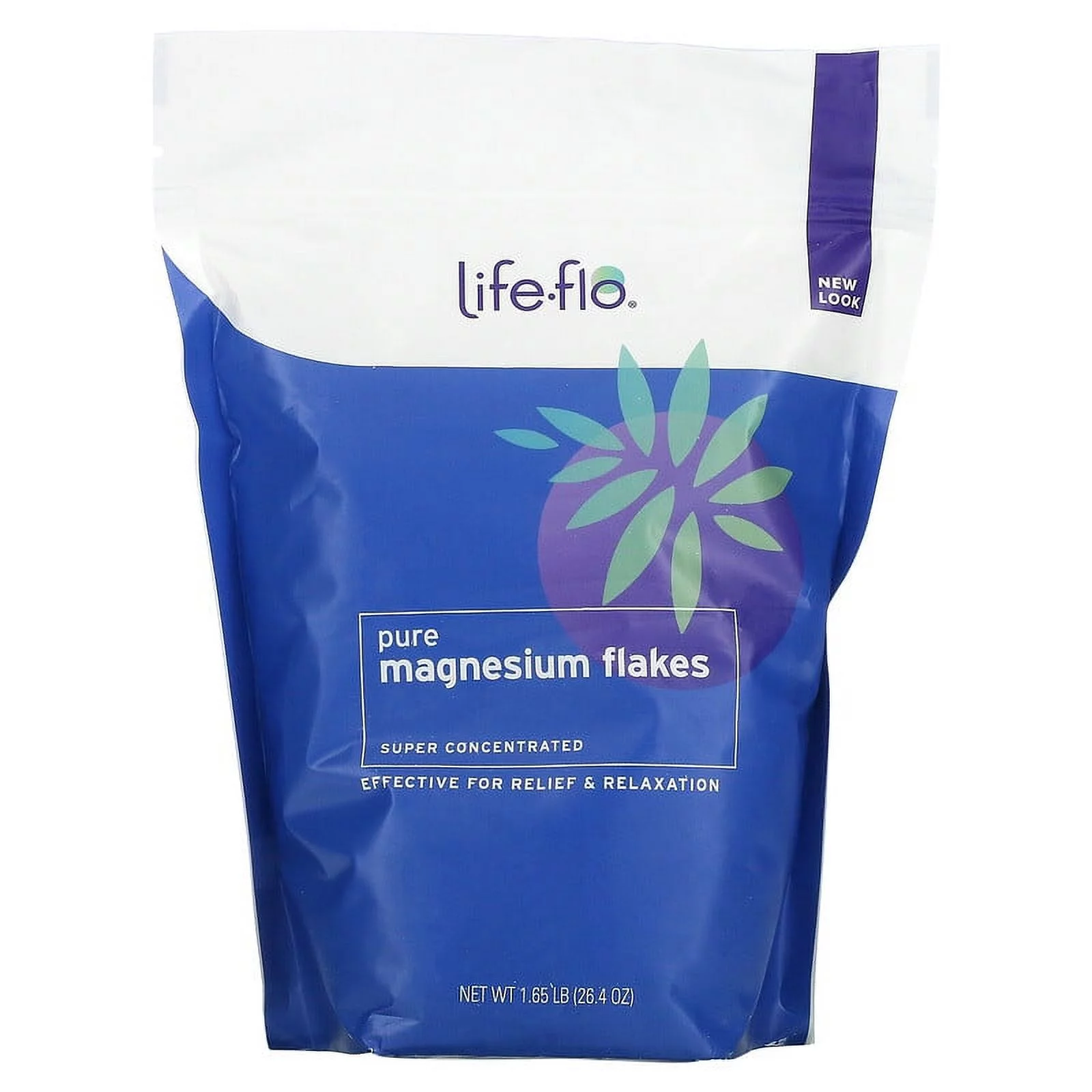 Life-flo Pure Magnesium Flakes 1.65 lb (26.4 oz) Pack of 2