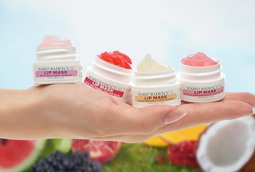 Mario Badescu Lip Mask, Overnight Lip Treatment Enriched With Skin Softening Coconut Oil and Hydrating Shea Butter