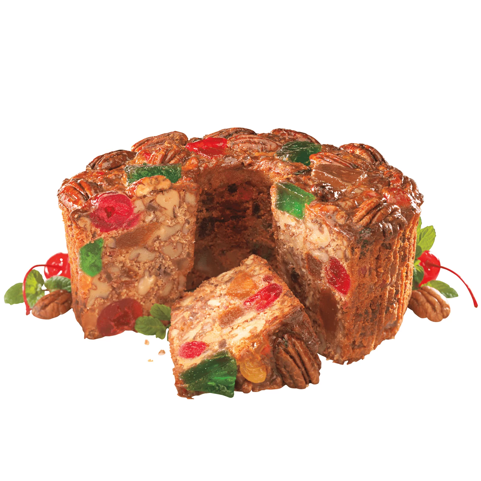 The Swiss Colony Christmas Fruitcake - Traditional Bakery Dessert with Whole Fruit and Nuts, Sweet and Buttery Rich Holiday Treat