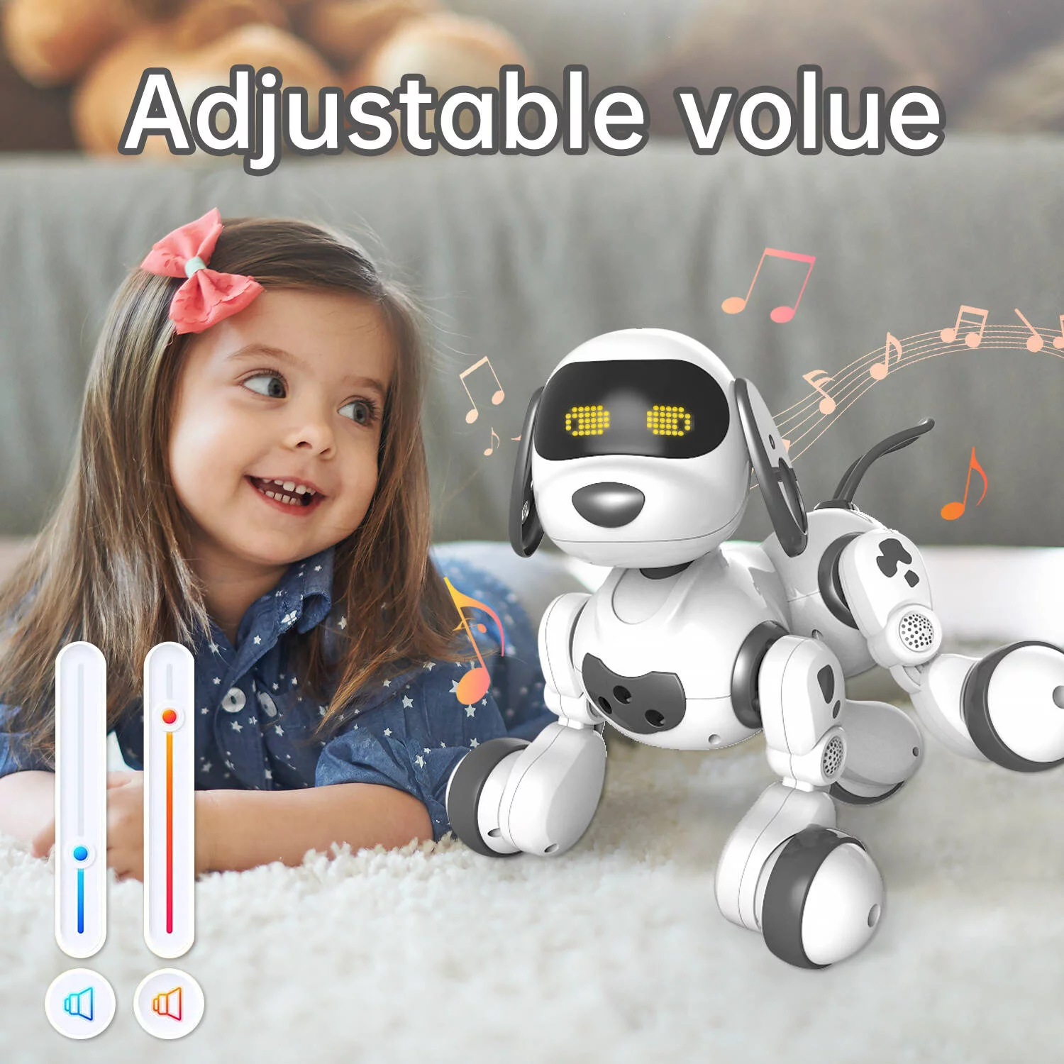 Remote Control Robot Dog Toy with Touch Function and Programmable,Smart Interactive Stunt Robot Dog Toy