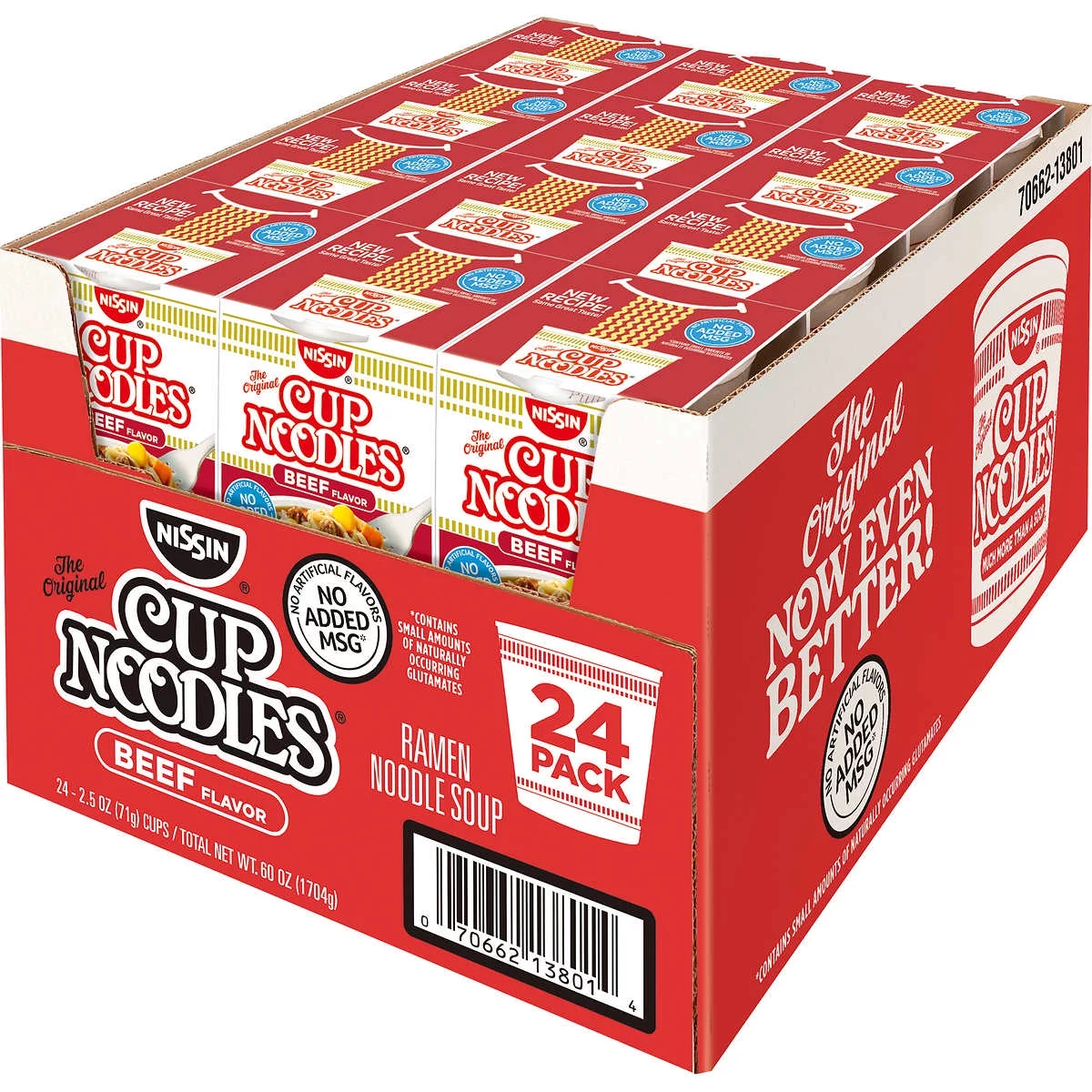 Nissin Cup Noodles Beef Flavor Soup, 24 pk./2.25 oz.