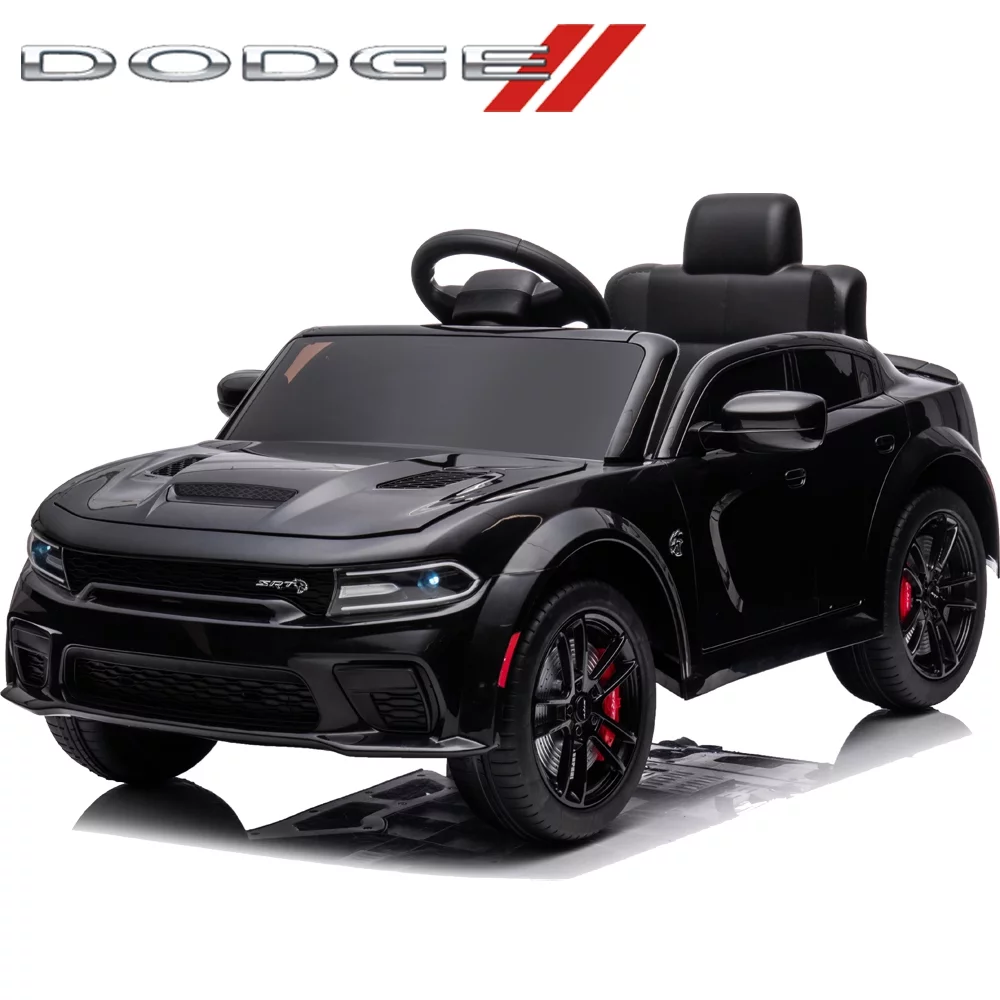 iRerts 12V Black Dodge Charger Ride On Cars with Remote Control, Kids Ride on Toys with Bluetooth, Music, LED Light, USB, MP3, 4 Wheel Suspension, Electric Cars for Kids Boys Girls Birthday Gifts