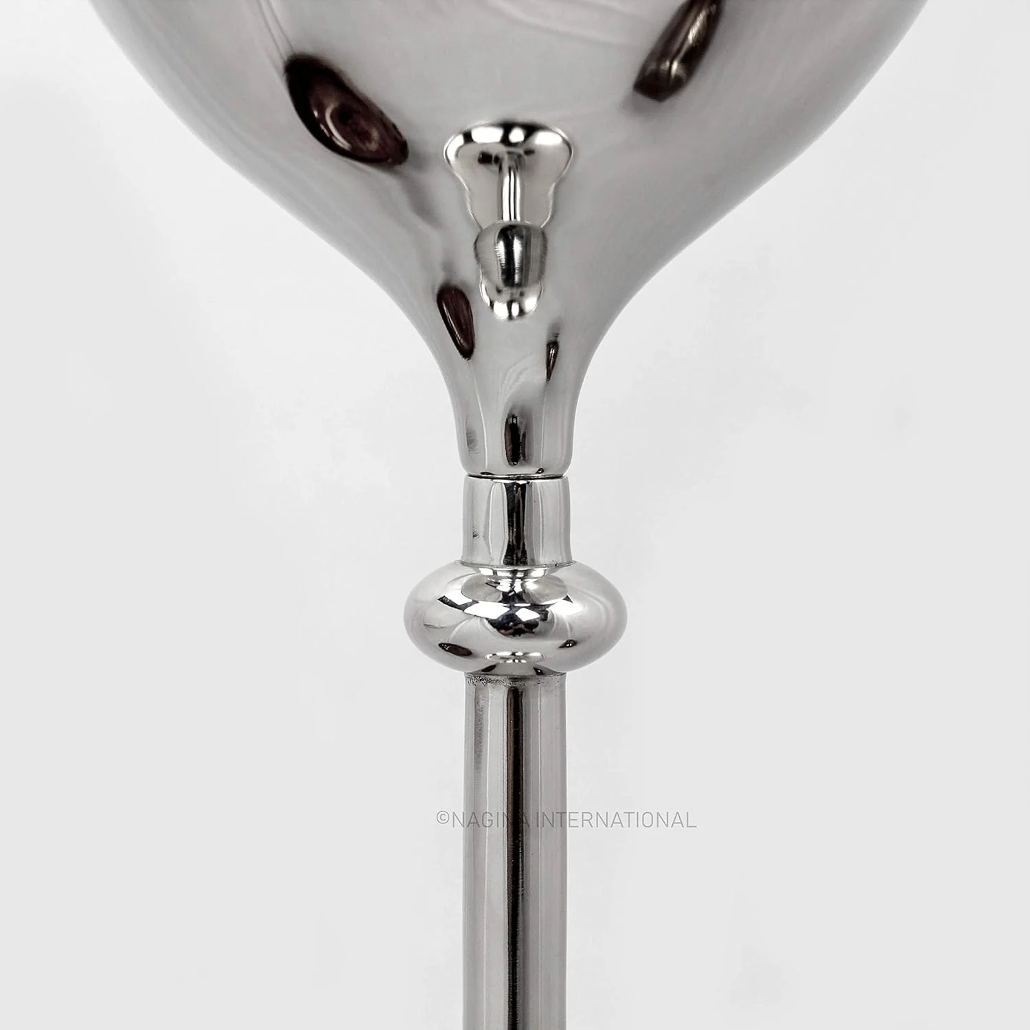 Large Champagne Glass Premium Aluminum Standing Plated Wine Chiller | Wine Coolers & Cellar With Ice Bucket | Kitchen & Bar Wares |