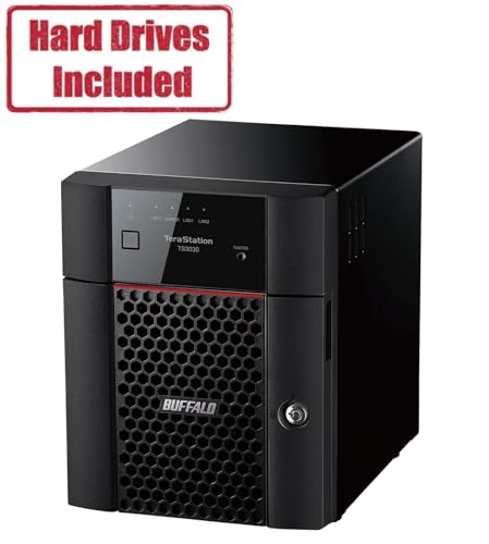 BUFFALO TeraStation 3430DN 4-Bay 16TB (2x8TB) Desktop Small-Med Business NAS w/Hard Drives Included