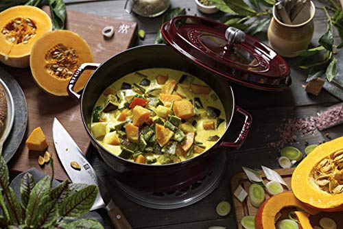 Staub 5.5 Quart Round Cocotte, Basil