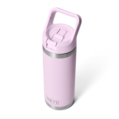 YETI Rambler 18 oz Bottle, Vacuum Insulated, Stainless Steel with Straw Cap, Beekeeper