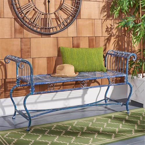 SAFAVIEH Outdoor Collection Brielle Antique White Bench