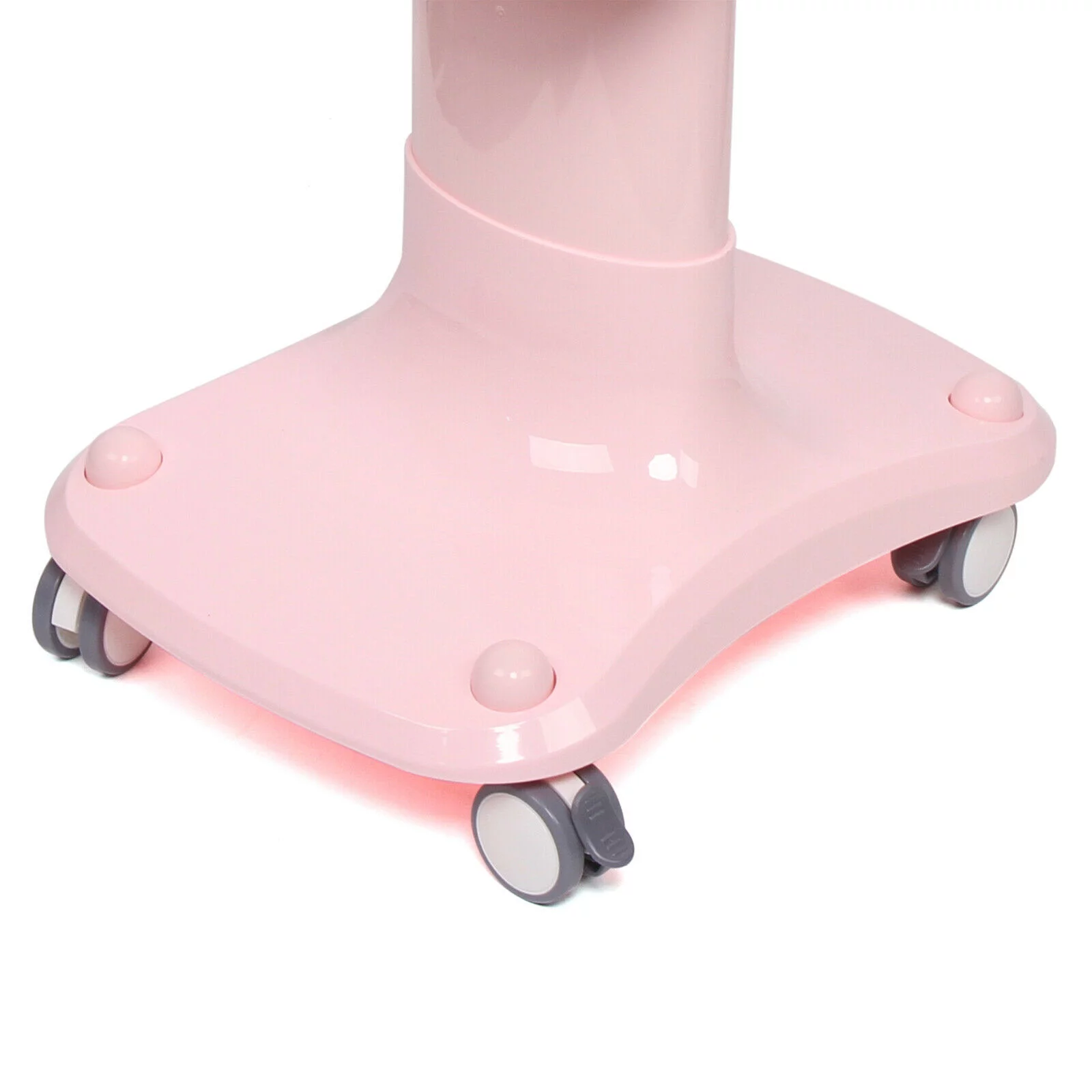 CNCEST Pink Beauty Salon Machine Stand Rolling Cart Beauty SPA Apparatus Trolley Holder ABS