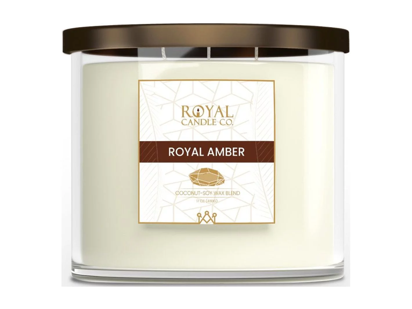 Royal Candle Company |Royal Amber Three Wick 17 Oz. Soy Candle