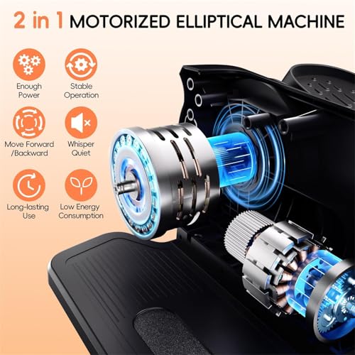 Under Desk Elliptical Machine,Morelax Ellipse Leg Exerciser for Seniors,Quiet & Portable Mini Electric Seated Pedal Exerciser & 12 Adjustable Speeds