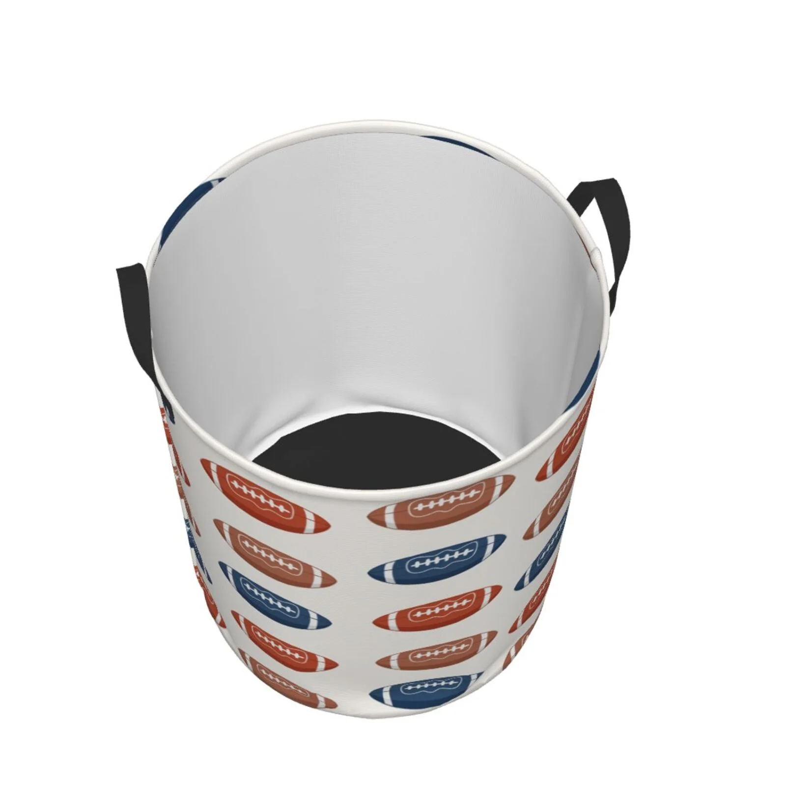 XMXT Collapsible Laundry Basket, American Football Print Polyester Waterproof Laundry Hampers Dirty Clothes Hamper, 62L