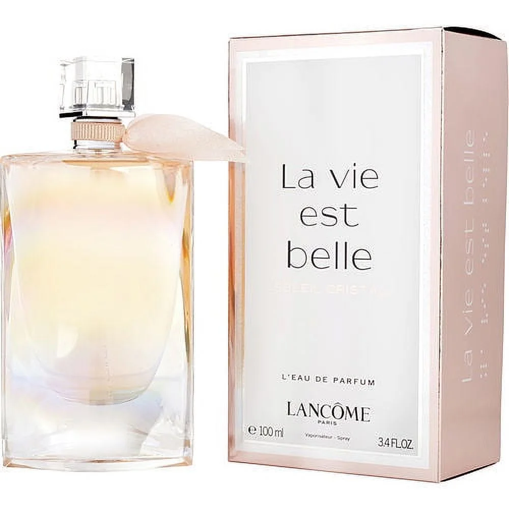 Lancome LA VIE EST BELLE SOLEIL CRYSTAL Eau de Parfum Spray - 3.4 oz - Radiant Blend of Mandarin Orange, Coconut, Vanilla, Patchouli, and Jasmine