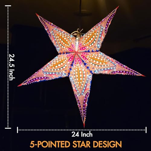 GalaxyArts - Queen (Blue Pink, Medium) - Paper Star Lantern