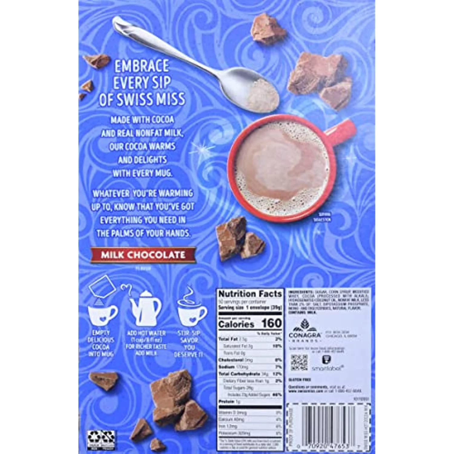 Swiss Miss Milk Chocolate Hot Cocoa Mix Packets - 50 Ct, 69 Ounce (Pack Of 1) (980129574)