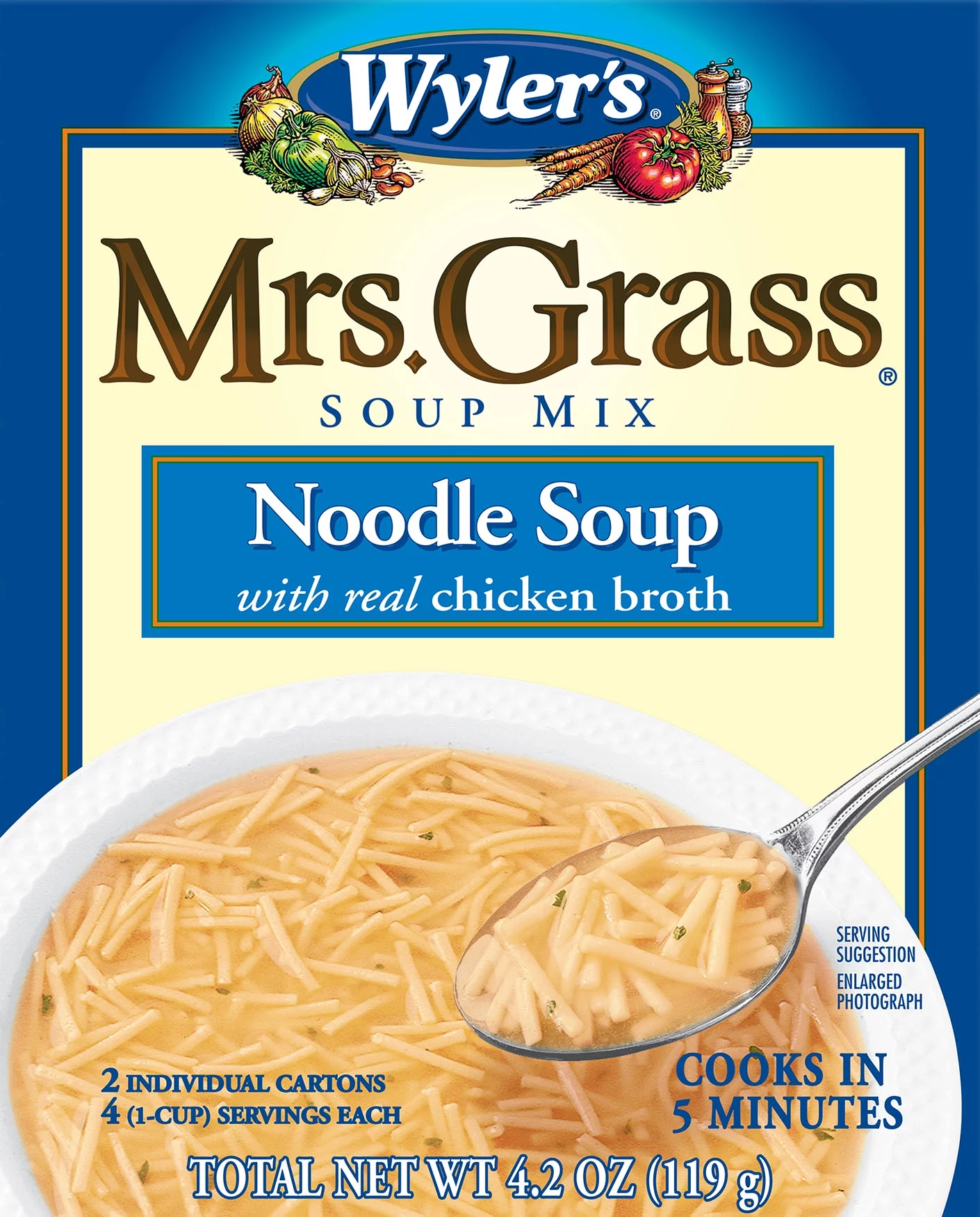 Wyler's Mrs. Grass Chicken Noodle Soup Mix, 5 oz (Pack of 12)