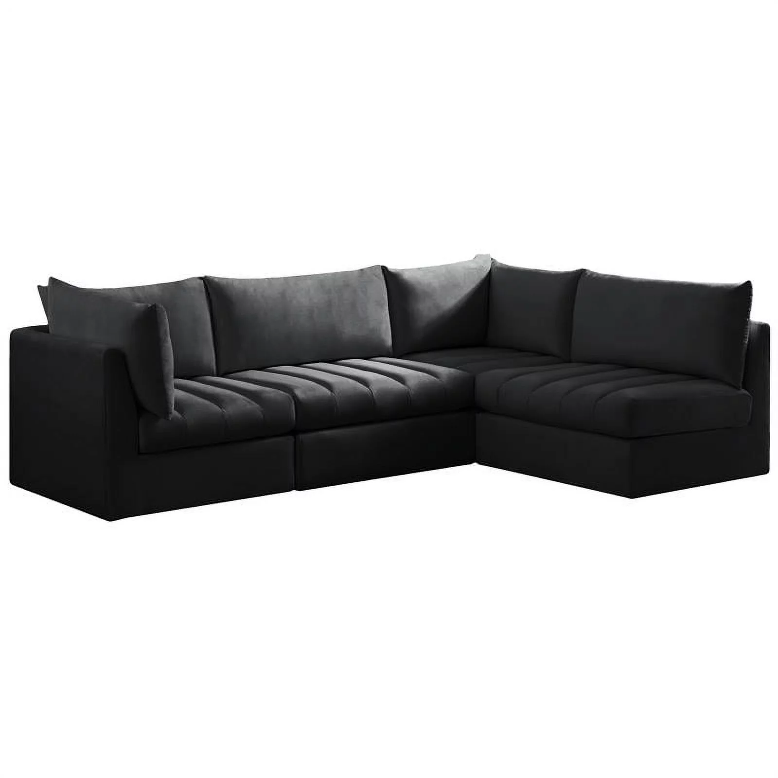 Meridian Furniture Jacob Black Velvet Modular Sectional