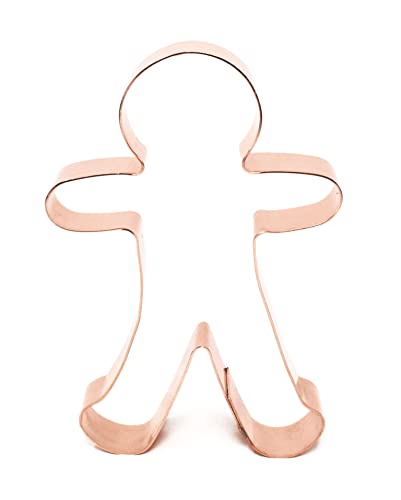 4 Inch Copper Gingerbread Man Cookie Cutter Handcrafted in the USA