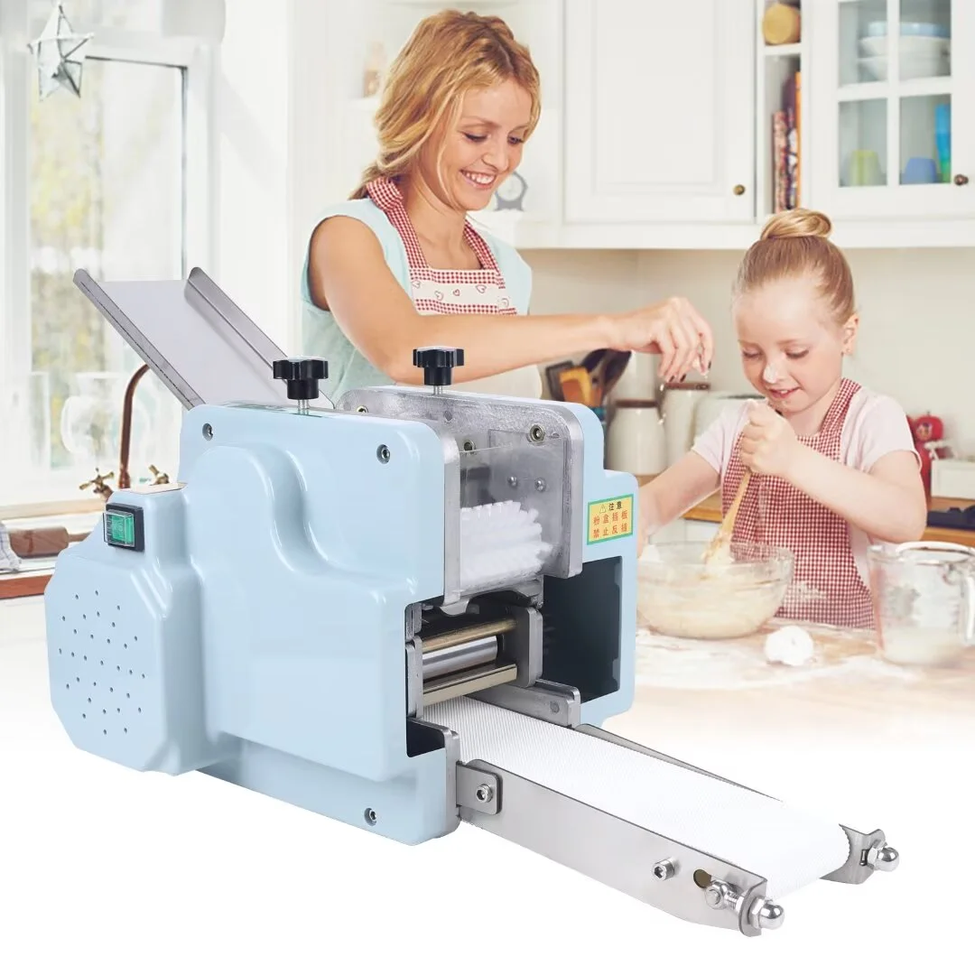 MIDUO Commercial Dumpling Skin Maker Machine, 110V Electric Dumpling Wrapper Maker Automatic Wonton Maker Machine Dough Processing Machine with 7cm Round Mold 40pcs/Min for Restaurant Kitchen Home