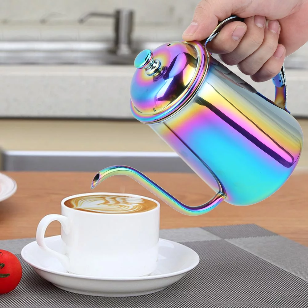 Tarente 650ML Stainless Steel Coffee Maker Gooseneck Long Mouth Kettle Hand Punch Coffee Pots