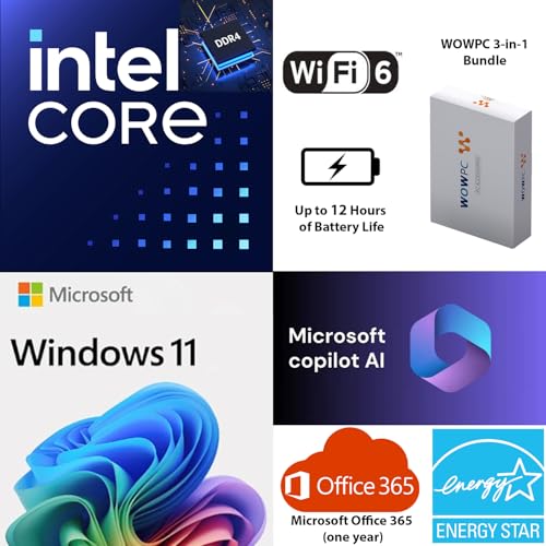 HP 14 Ultrabook • Back to School Limited Edition w/Microsoft 365 • Intel 4-Core CPU • 32GB RAM • 1.6TB Storage (128GB OnBoard w/ 512GB Portable Drive + 1TB OneDrive) • Natural Silver • Win 11