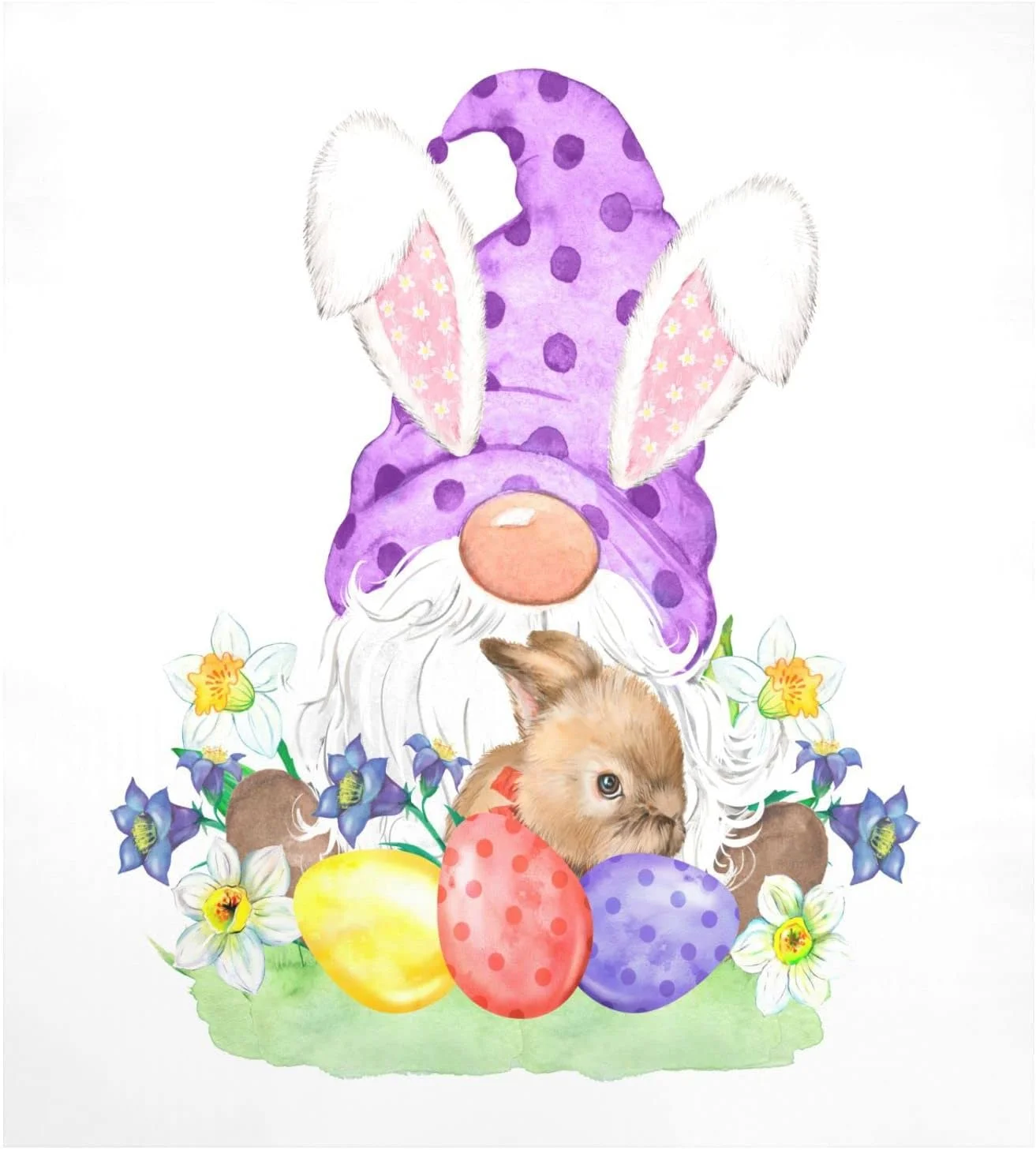 SKYSONIC Easter Gnome Magnetic Dishwasher Sticker,Kitchen Decor Magnetic Cover Sticker for Household Appliances Washing Machine Refrigerator 23x26in60