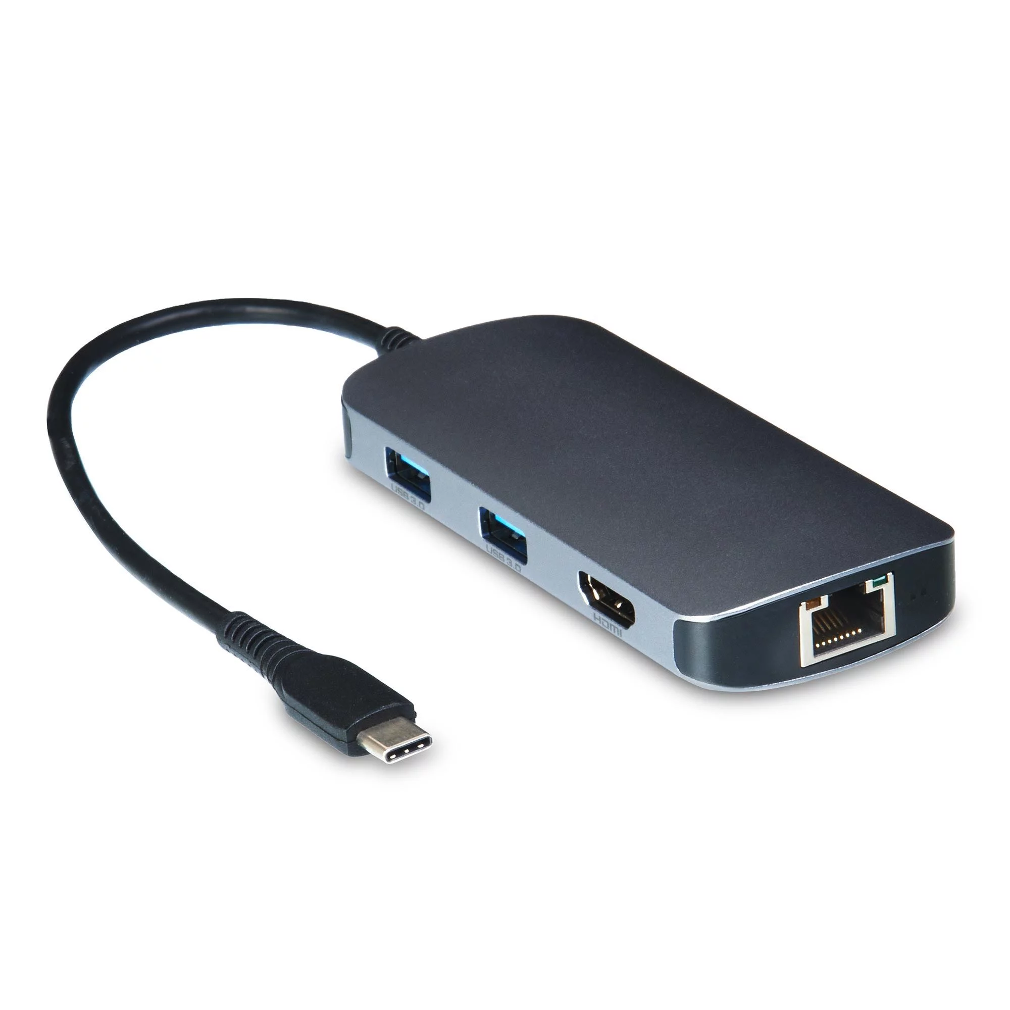 onn. 8-in-1 USB-C Adapter, USB 3.0 and 4K HDMI Compatible