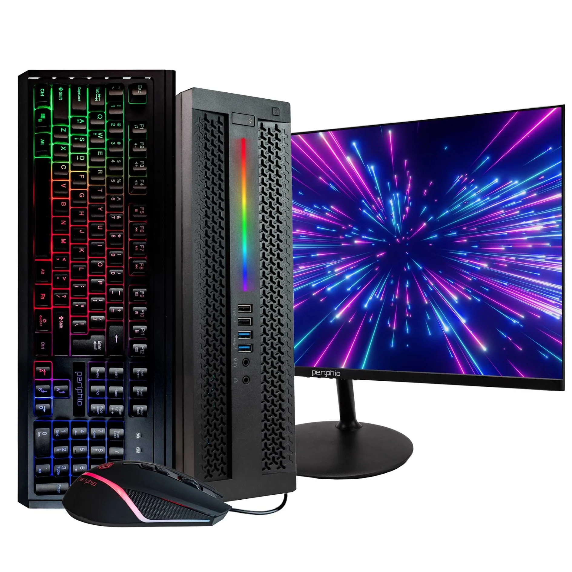 Restored HP ProDesk Desktop PC Bundle | Custom RGB | Intel Quad Core i5 | 8GB RAM | 512GB SSD | 22” Monitor | WiFi + Bluetooth