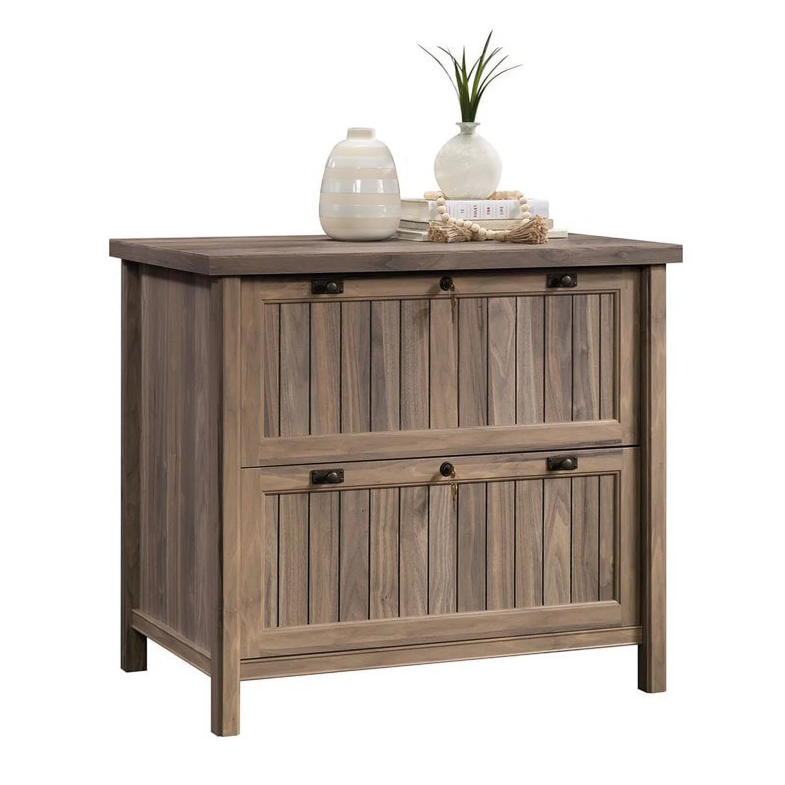 UrbanPro Engineered Wood 2-Drawer Lateral File Cabinet in Washed Walnut