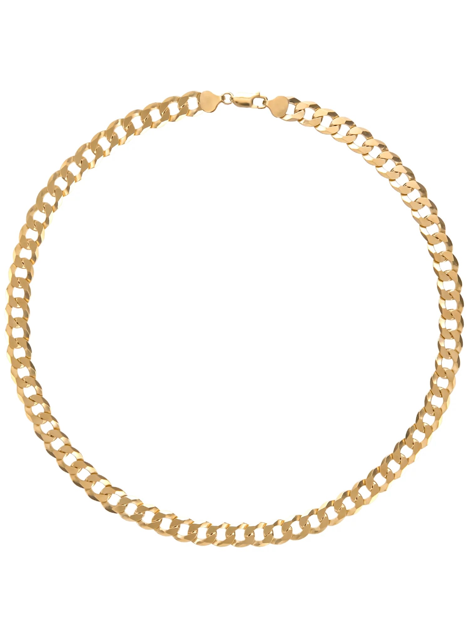 Shaquille O'Neal Men's Sterling Silver 14KT Gold Plated Curb Necklace, 20