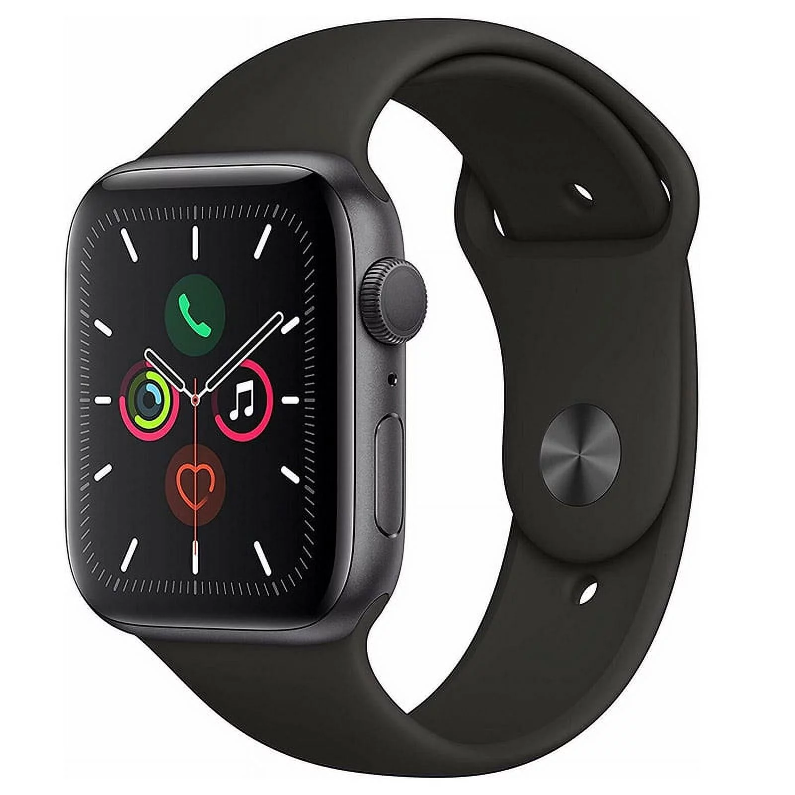 Restored Apple Watch Series 5 40mm GPS Aluminum Space Gray Black Sport Band Smartwatch (Refurbished)