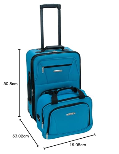 Rockland Fashion Expandable Softside Upright Luggage Set, Charcoal, 2-Piece (14/19)