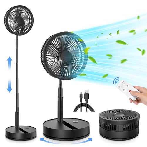 LIPETY Portable Foldable Rechargeable Oscillating Fan - 9