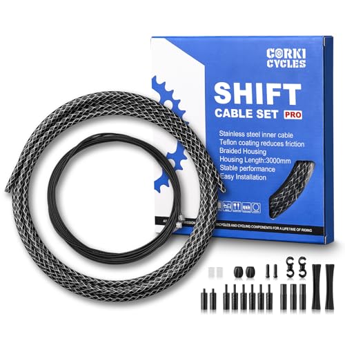corki Universal Bike Shifter Cable Housing Set and Bicycle Cable Cutter Bundle