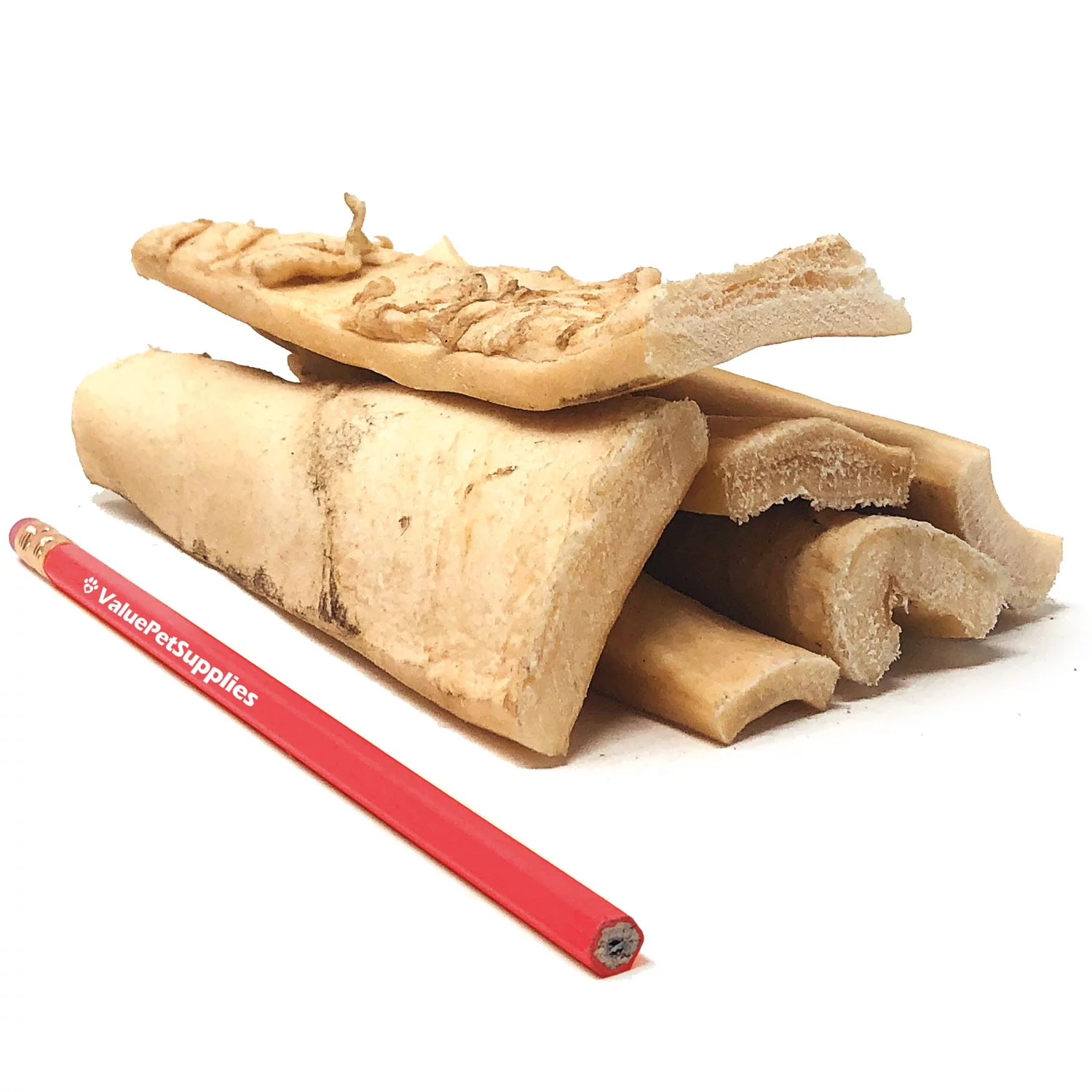 ValueBull Cheek Slices, Premium Beef Dog Chews, Thick 5-6 Inch, 120 Count BULK PACK