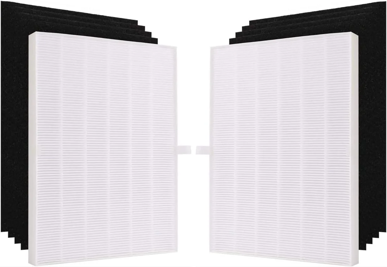Homeland Goods Replacement Filter Compatible with Winix 115115 Air Purifier Filter for Winix C535, 5300, 6300, 5300-2, P300 Plasma wave Size 21-1 True HEPA Filter Plus 4 Carbon Pre-filters (2)