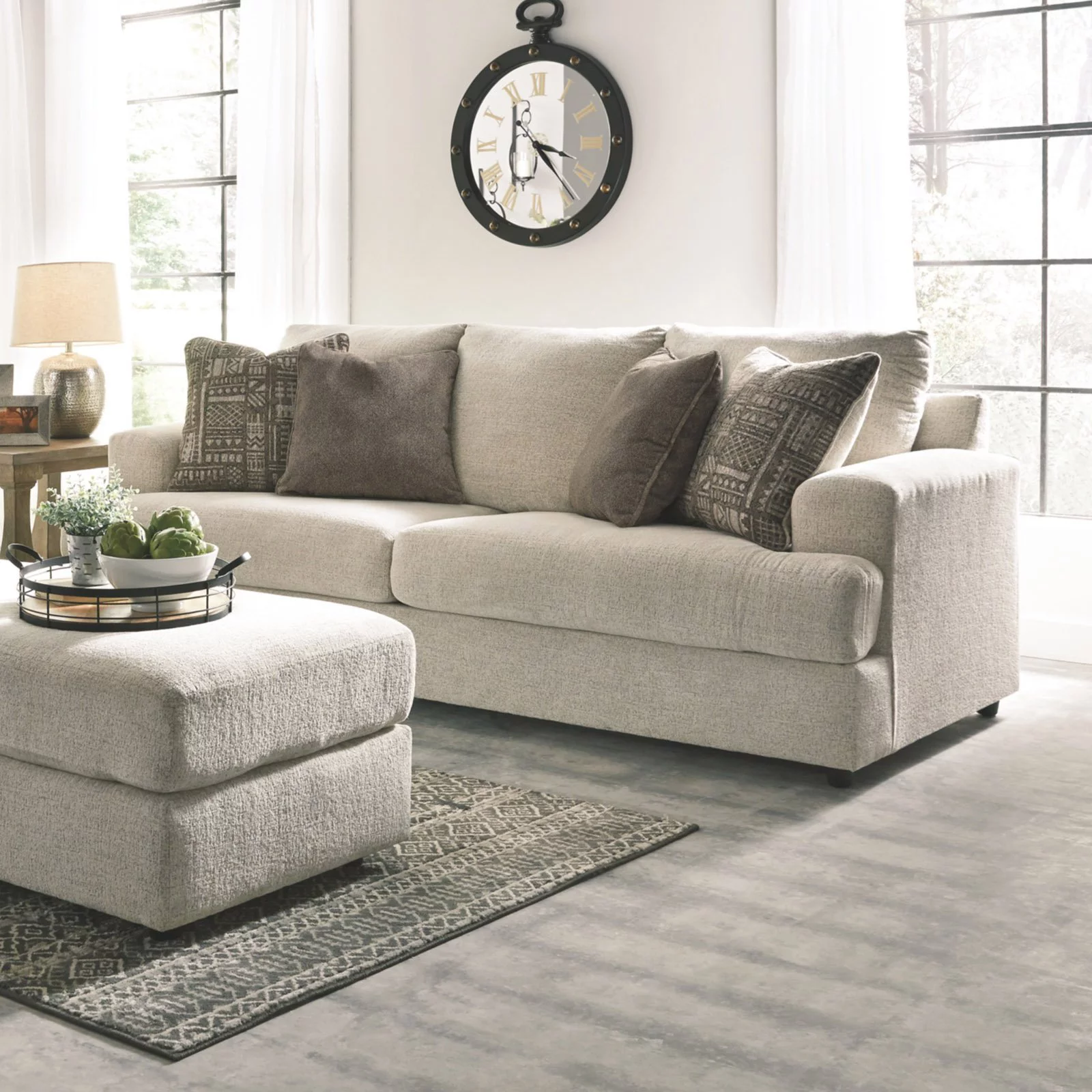 Signature Design by Ashley Soletren Queen Sleeper Sofa in Stone
