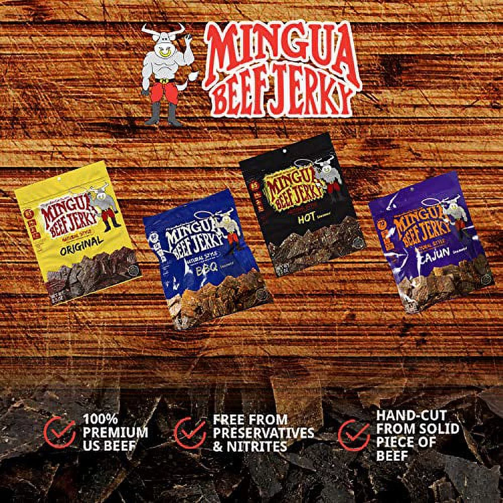 Mingua Beef Jerky - Sampler Pack - 14.0 oz