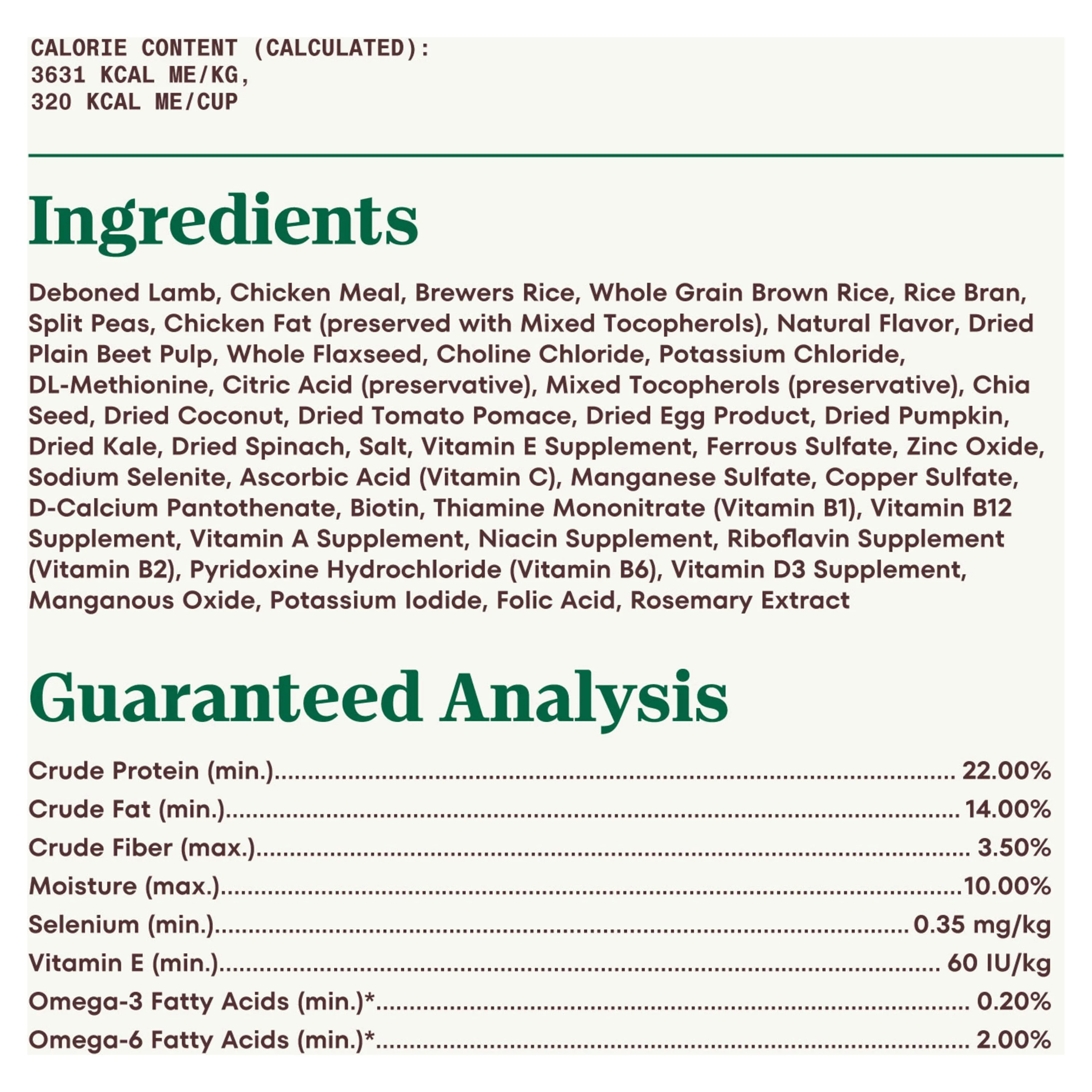 Nutro Natural Choice Lamb and Brown Rice Recipe Dry Dog Food, 30 lb Bag