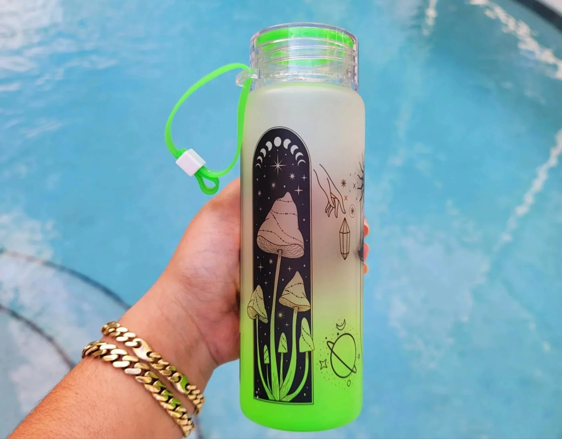 Mushroom Beer Can Glass | Boho Mushroom Coffee Glass | Aesthetic Coffee Glass | 17 oz