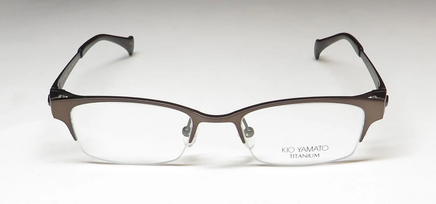 KIO YAMATO KT-410U TITANIUM HALF-RIM PREMIUM SEGMENT RARE EYEGLASS FRAME/GLASSES