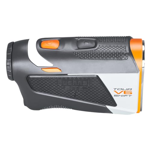 Bushnell Golf Tour V6 Shift Laser Rangefinder with Slope Switch, Visual Jolt Flag Locking, Magnetic Mount, 1300 Yard Range 6X Magnification