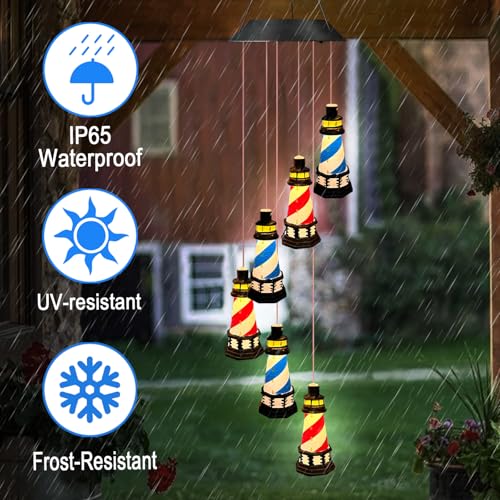 Solar Hanging Lights Outdoor,YY Gardenia,Windchimes Outdoors Lighthouse for Solar Lights Outdoor Garden