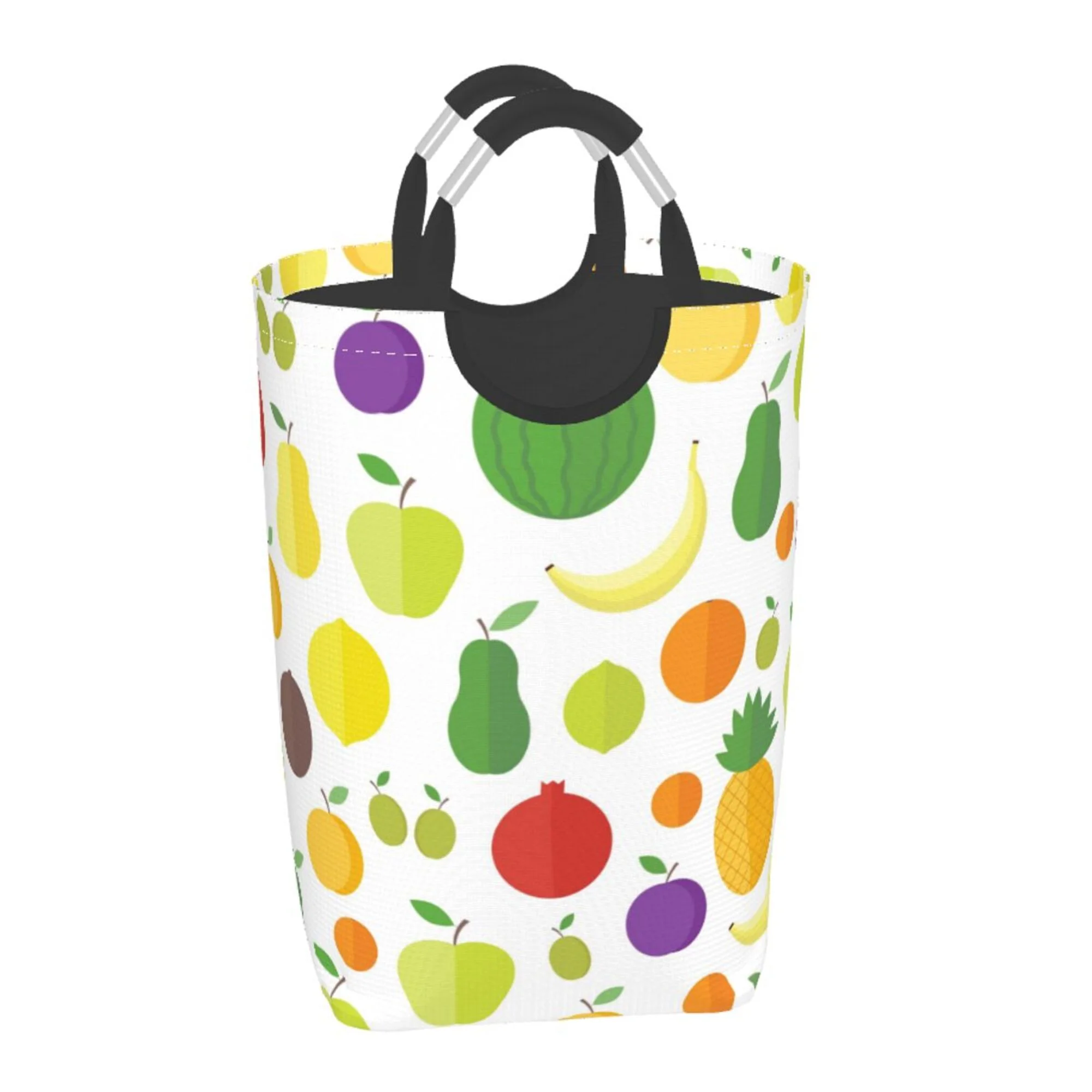 XMXY Lime Avocado Lemon Fruits Rectangular Laundry Basket Organizer, Collapsible Tall Clothes Hampers for Laundry with Handles